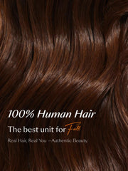 Auburn Brown13x4 Pre-Everything? Lace Frontal Loose Wave 100% Human Hair Wig with Invisi Drawstring & Face Framing Layers 150% Density