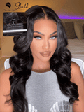 Petaluxe [24"=$119]180% Density 7x5 Bye-bye Knots Lace Wig Natural Black Body Wave With Optional Replaceable Lace Closure