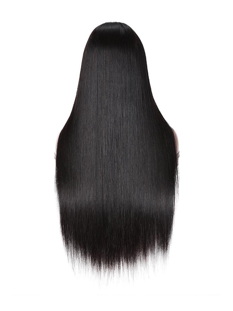 Super Natural V Part Straight Human Hair Glueless 0 Skill Needed Wig