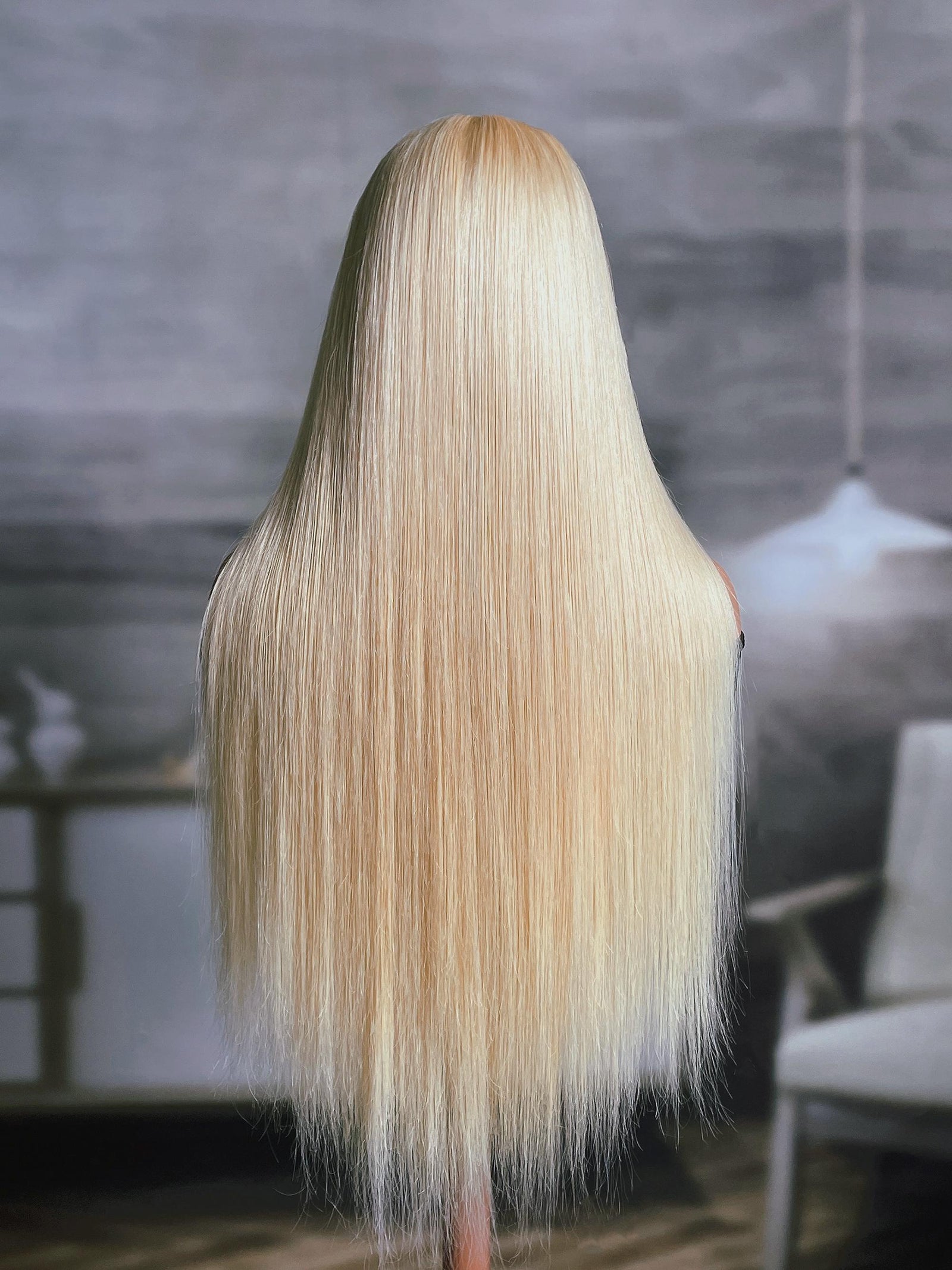 613 Blonde HD Seamless Skin Melt Lace 5x5 Closure Straight 180% Density Wig