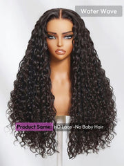 7x5 Bye-Bye Knots? Pre-Cut Lace Front Super Secure Water Wave Wig For Beginner Friendly With Free Baby Hair