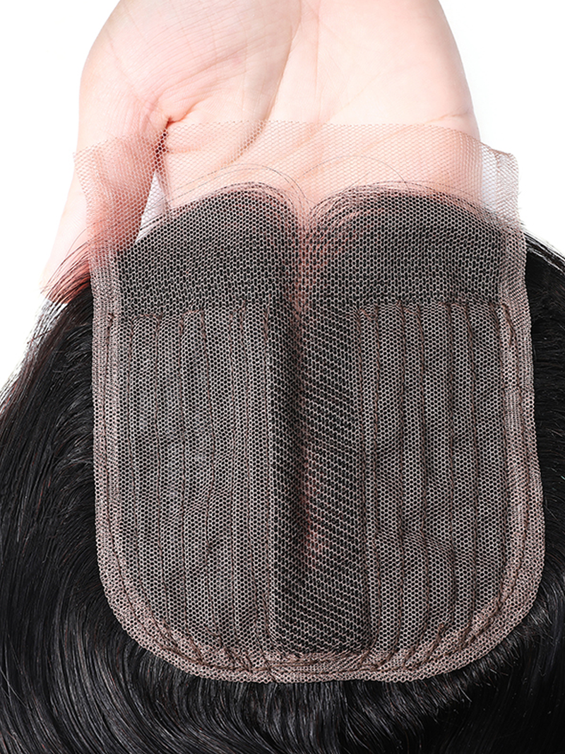 Body Wave Upgrade Lace Closure Middle Part Closure Bleached Knots 4x0.75 T Part Closure Natural Color