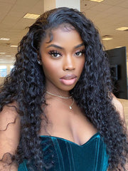 Bye Bye Knots Wig 7x5 Lace Frontal Black Bohemian Curly Wig