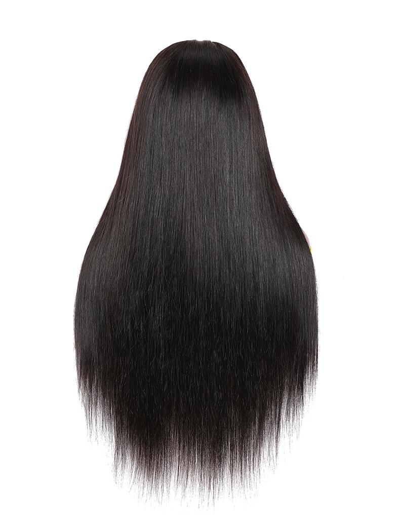 200% Density HD Lace 5x5 Closure Skin Melt Hairline Glueless Straight Wig with Bleached Knots