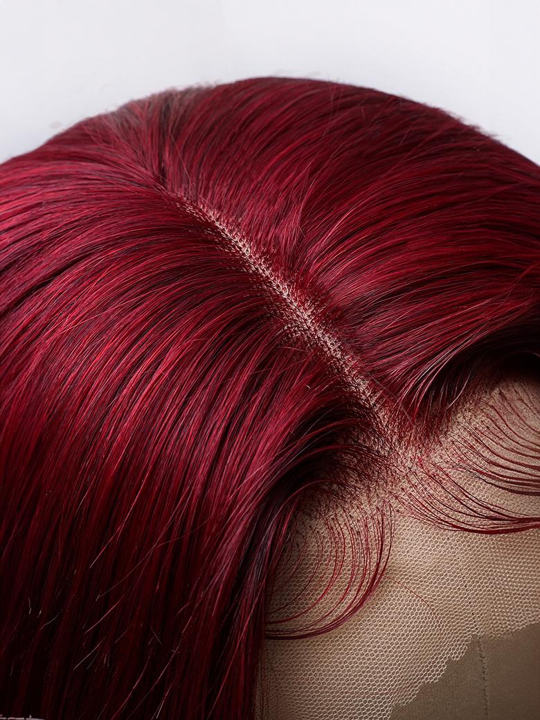 99J Burgundy 13x4 Lace Wigs Human Hair 150% Density Straight Hair