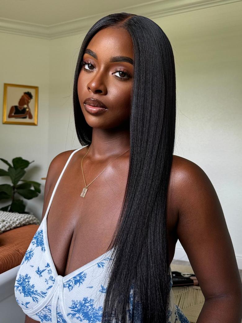 BOGO | EasiContour V Part Glueless Yaki Wig 150% Density