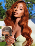 Petaluxe [16"=$97] 13x4 Pre Everything Lace Frontal Ginger Body Wave Human Hair Wig