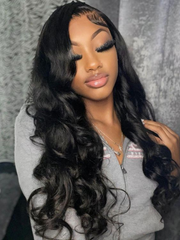 [200% Density] Pre Cut 6x4.5 Lace Body Wave Black Wig With Breathable Cap Air Wig