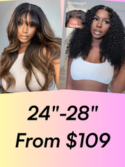24"-28" From $109:13x4 Pre-Everything Lace Wig | 5x5 HD Lace Wig