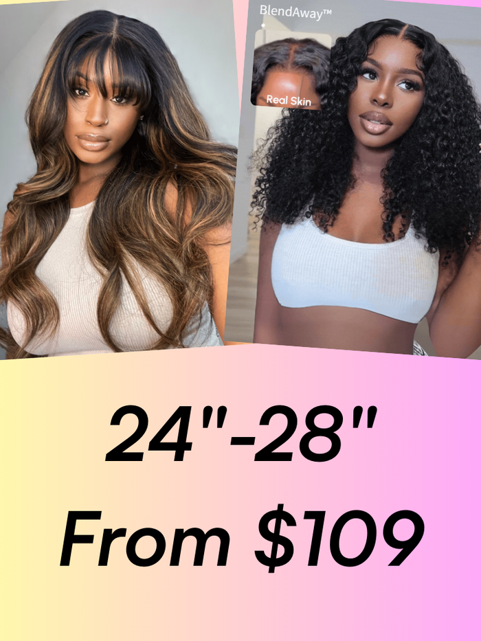 Petaluxe 24"-28" From $109:13x4 Pre-Everything Lace Wig | 5x5 HD Lace Wig
