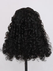 Bye Bye Knots Wig 7x5 Glueless Lace Black Brown Highlights Wand Curls Wig With Bleached Knots 200% Density