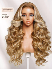 7x5 Bye-Bye Knots? & 13x4 Pre-Everything? Lace Frontal Purple Black Cherry Layered Straight & Loose Wave With Invisi Drawstring Wig