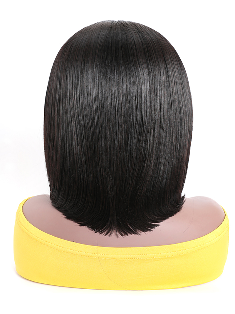 Headband Wigs Short Bob Human Hair Wig for Women Easy Wear Half Wig with Free Headbands