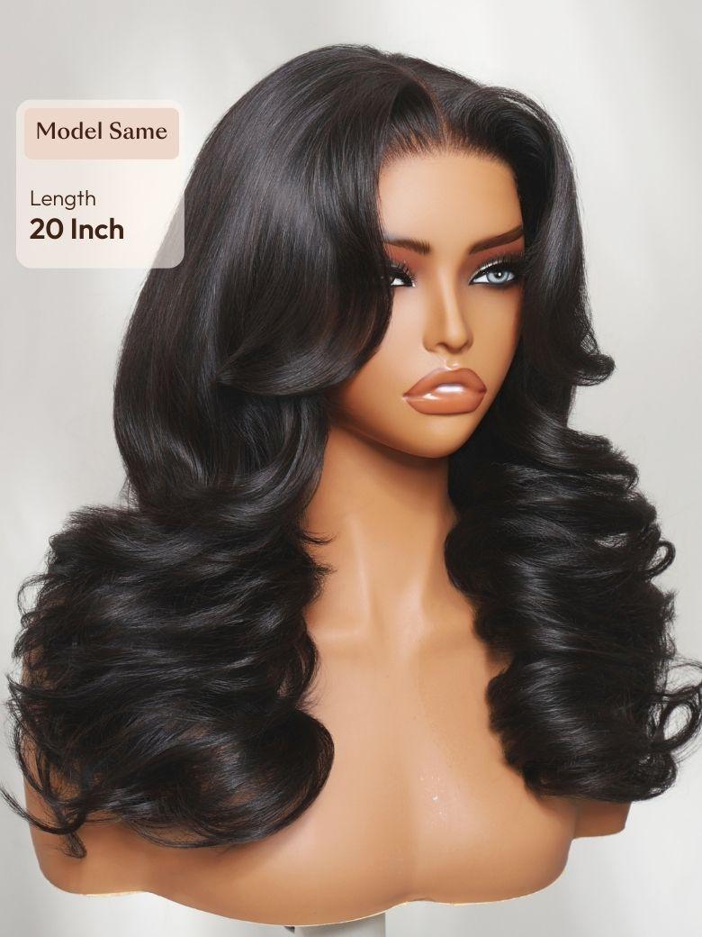 Bye-Bye Slip? Wig Feathered Layer Left Side Part 200% Density Wig with Secure Silicone Strips and Drawstring