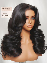 Bye-Bye Slip? Wig Feathered Layer Left Side Part 200% Density Wig with Secure Silicone Strips and Drawstring