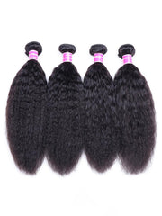 4Pcs Kinky Straight Remy Human Hair Bundles