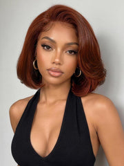 7x5 Bye Bye Slip? Lace Dark Brown to Golden Caramel Ombre Curly Glueless Wig with Invisi Drawstring
