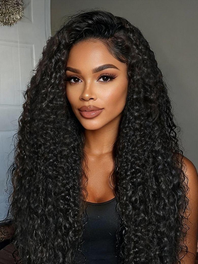 Bye-Bye Knots? 7x5 Lace Natural Black Defined Deep Wave Wig with Invisi Drawstring