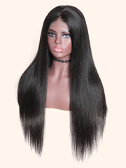200% Density 13x4 Lace Front Pre Plucked with Baby Hair Straight Hair Wig