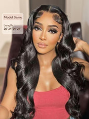3Pcs Remy Hair Body Wave Bundles with Lace Closure