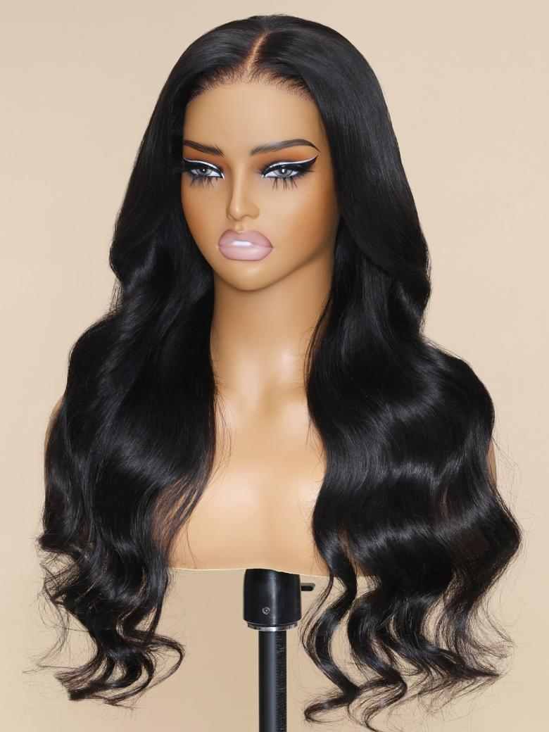 Magic Lace Game Changer Wig Natural Black Body Wave With Optional 7x5 Replaceable Lace Closure
