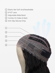 7x5 Bye Bye Knots Wig Glueless Lace Reddish Brown Curly Wig With Bleached Knots 150% Density
