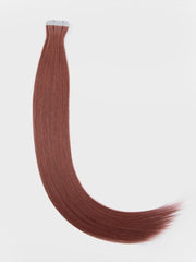Vibrant Red Human Hair Tape In Extension