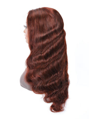4x4 Lace Closure Budget Friendly Reddish Brown Body Wave Wig