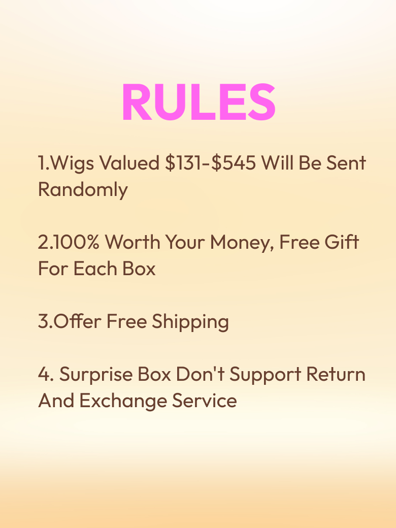 $147 Lucky Black Box Get 20" 7x5 or 13x4 Bye Bye Knots Wig Value $390