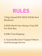 $147 Lucky Black Box Get 20" 7x5 or 13x4 Bye Bye Knots Wig Value $390