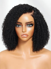 Bye-Bye Knots 7x5 Lace Black Afro Kinky Curly Bob Wig