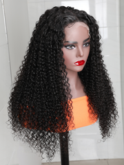 Glueless 250% Density Curly 13x4 HD Transparent Lace Frontal Wigs