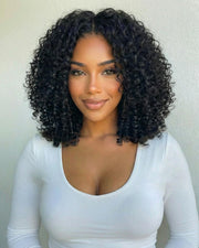 22''-24" 7X5/13x4 Pre-Everything No Slip Lace Frontal Natural Black Burmese Curly Wig with Finger Coily Ends