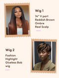Petaluxe 2 Glueless Wigs $59 for Cute Daily Yaki Straight and Cute Bob Styles Put On And Go