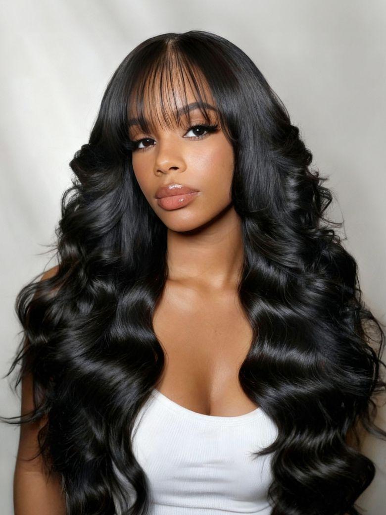 Bye-Bye Knots? 7x5 Lace Deep Brown with Caramel Higlights Loose Wave Drawstring Glueless Wig