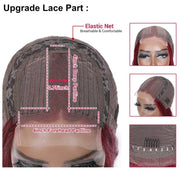 Weekend Sale Red Wine Body Wave Burgundy T part Lace Part Wig 150% density