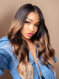 Petaluxe Brazilian Ombre 4Pcs Body Wave Remy Human Hair Bundles