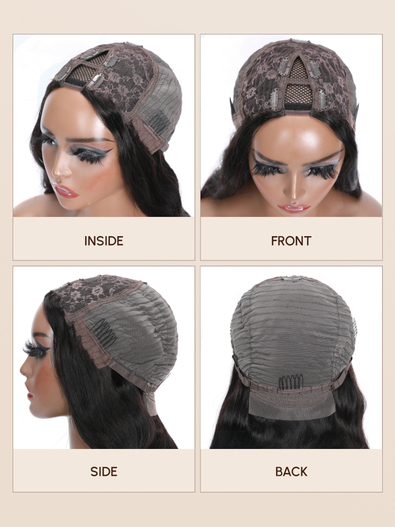 New U Part Kinky Curly Glueless 0 Skill Needed Wig