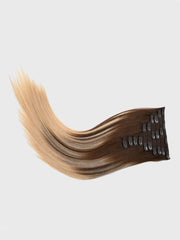 Warm Brown & Honey Blonde Ombre Human Hair Clip In Extension