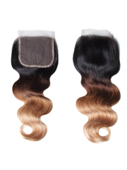 Hair Icenu Series Hair T1B/4/27 Ombre 4 Bundles Body Wave With Free Part Closure Virgin Human Hair Weave