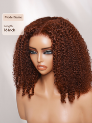7x5 Bye Bye Slip? Lace Natural Black Afro Kinky Curly with Finger Coil Ends