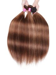 Blonde Highlight Piano Color Silky Straight Hair 3 Bundles Deal