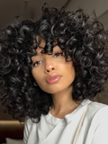 Petaluxe Gorgeous Loose Bouncy Curly Glueless Wig Short Bob Style For Women 10 Inch