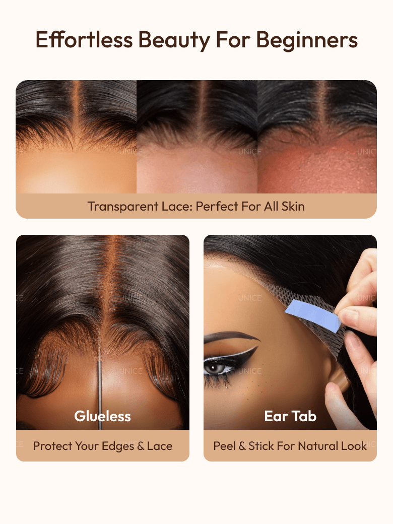 13x4 Pre-Everything? Wig With Loose Wave Face-Framing Layers And Side-Swept Bangs With Invisible drawstring