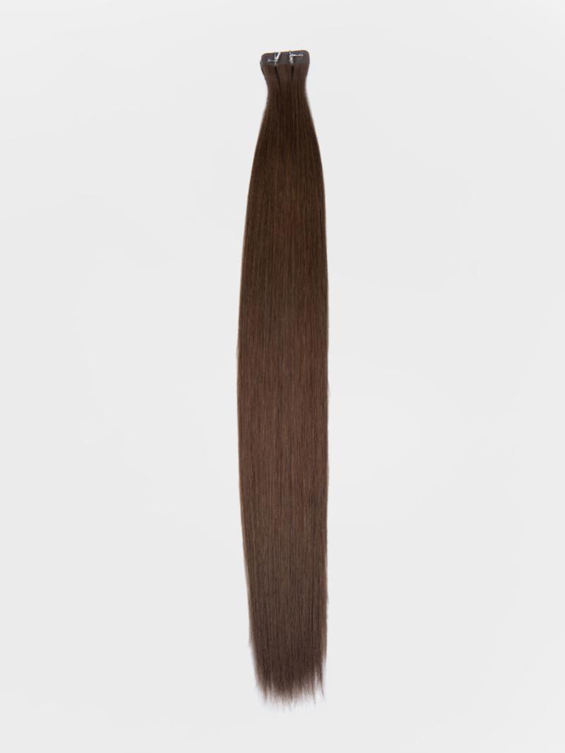 Chocolate Brown Human Hair Tape In Extension