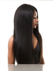 Natural Color 13x6 Straight Lace Front Wigs Human Hair 150% Density Brazilian Human Hair Wig with Baby Hair Pre Plucked Natural Hairline Wigs