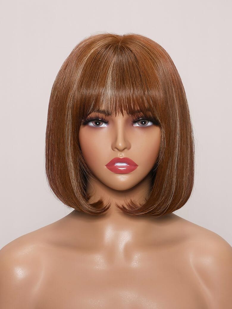 AMARA -12" MONO STRAIGHT HUMAN HAIR WIG