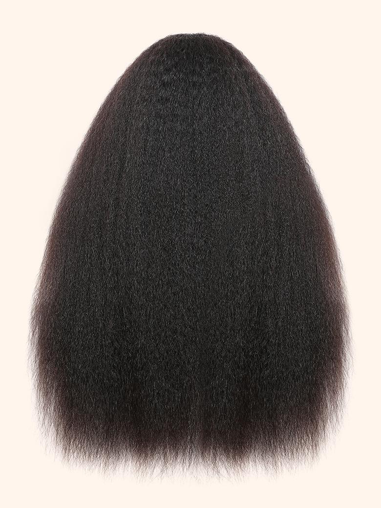 EasyContour V Part Wig Upgrade Glueless V Part Kinky Straight Human Hair Wig