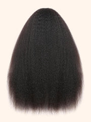 EasyContour V Part Wig Upgrade Glueless V Part Kinky Straight Human Hair Wig