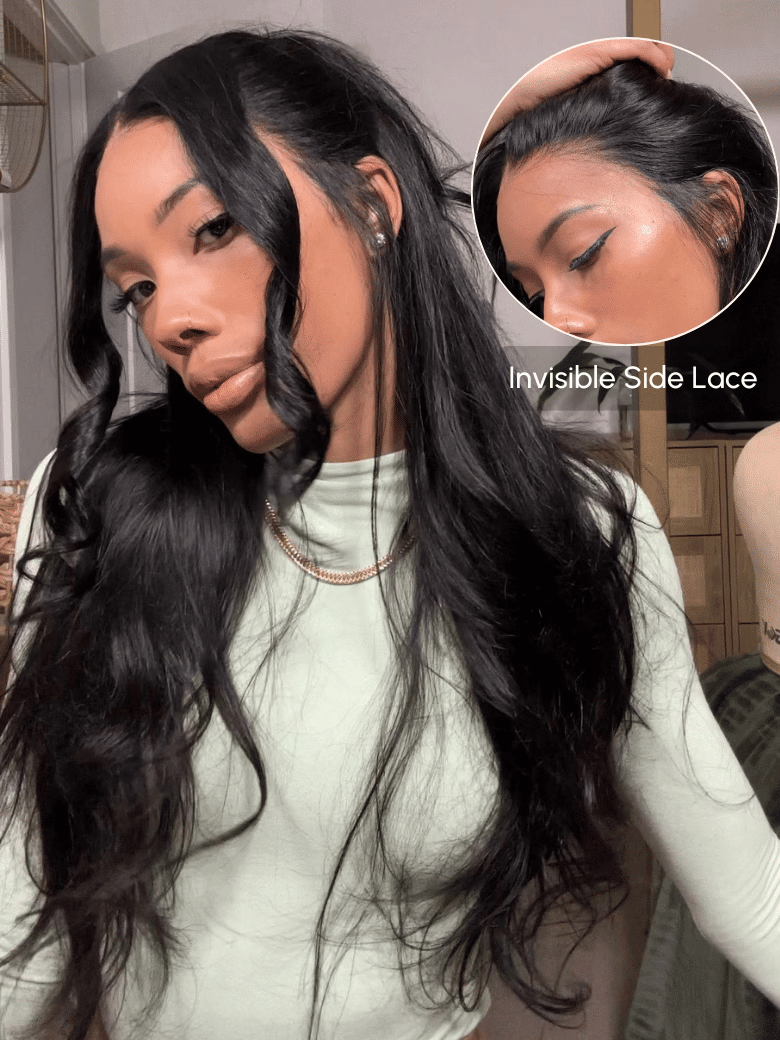 13x4 Pre-Everything? Transparent Lace & HD Lace Front Pull And Go 3D Body Wave Wig Real Ear To Ear With Invisi Drawstring Wig